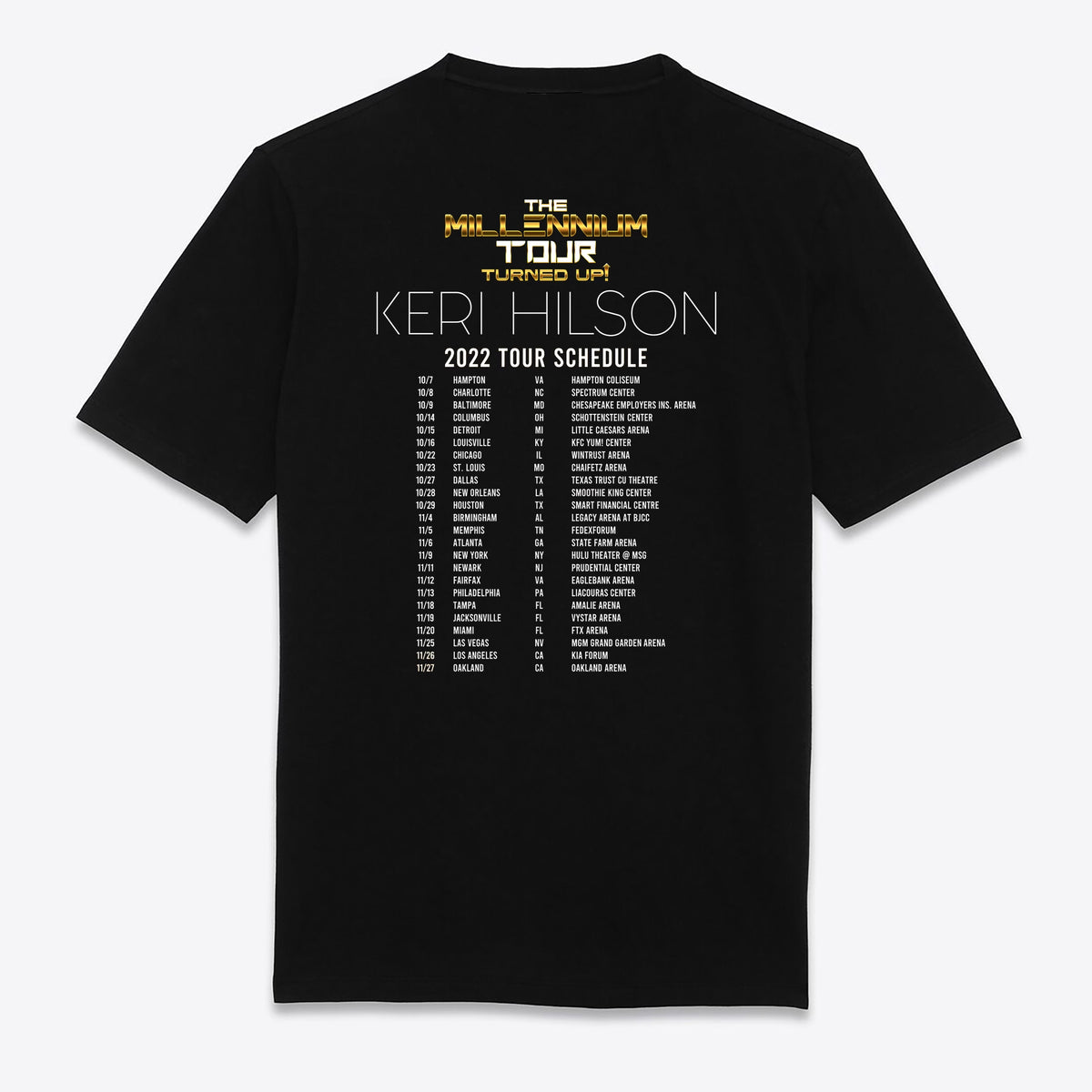 Millennium tour sale t shirt 2020